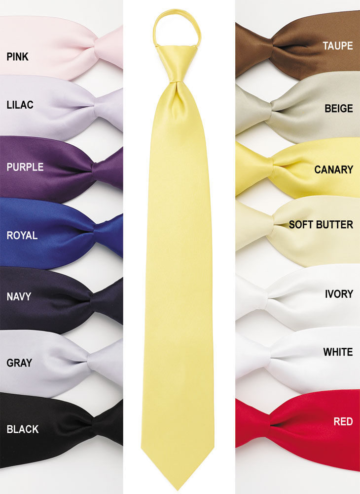 ZIPPER SOLID TIE