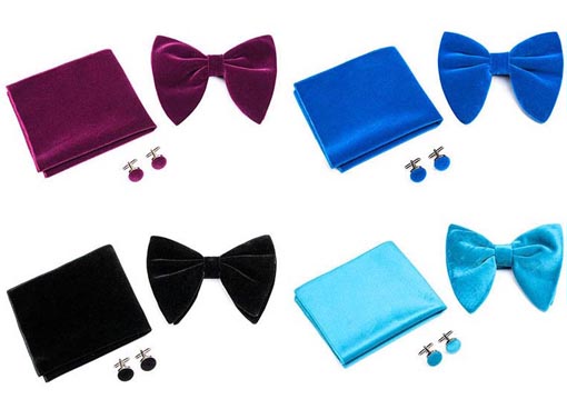 BOW HANKY CUFFLINK SET